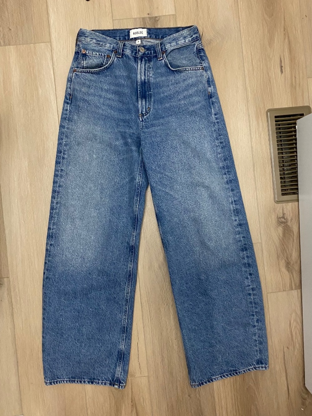 AGOLDE Low Curve High Rise Denim Jeans in Venture, Size 27 - Picture 5 of 7